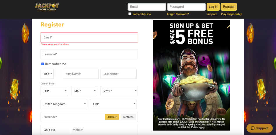 Jackpot Mobile Casino Sign Up to get bonus jennycasino.com