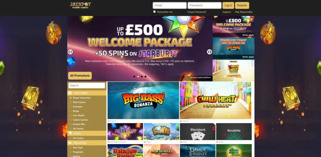 Jackpot Mobile Casino welcome bonus jennycasino.com