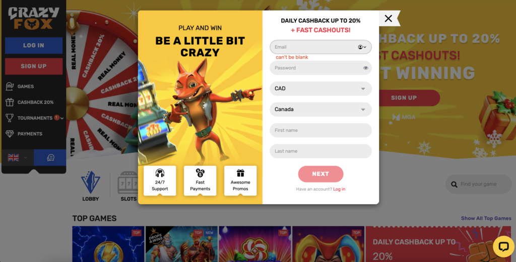 CrazyFox Casino 7 crazyfox casino singup bonus jennycasino.com