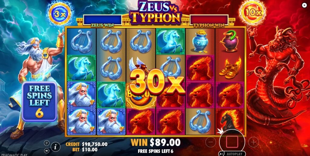 Zeus vs Typhon slot jennycasino.com