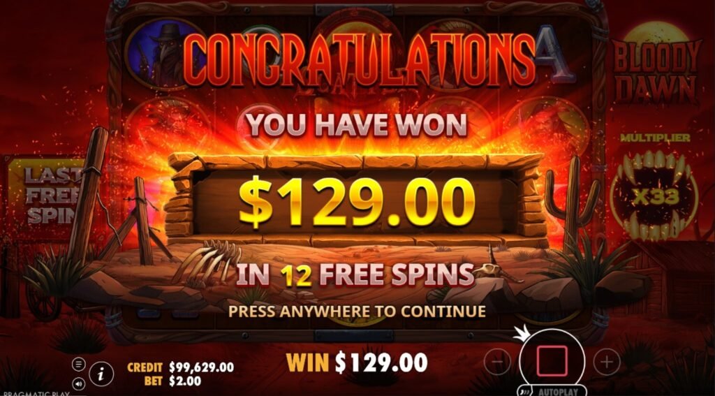 Bloody Dawn slot win jennycasino.com