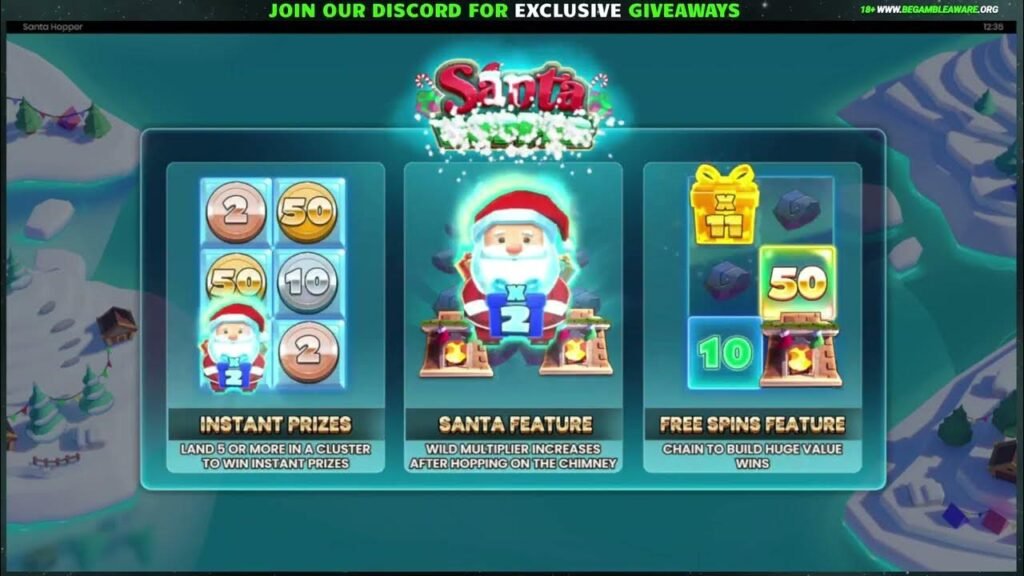 Santa Hopper slot bonuses jennycasino.com